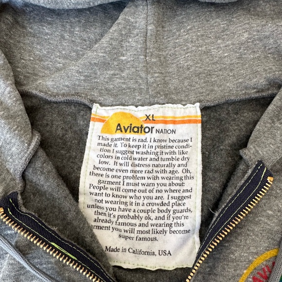 BRAND NEW Aviator nation zip up hoodie - Picture 9 of 13
